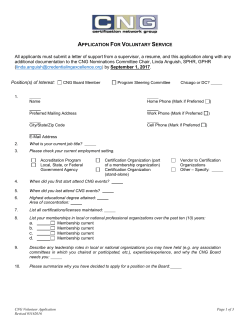 Board Member Application - Certification Network Group