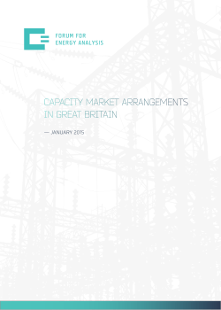 capacity market arrangements in great britain