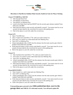Directions to Players parking at PBS: