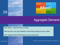 Aggregate Demand and Aggregate Supply
