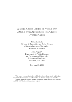 A Social Choice Lemma on Voting over Lotteries with Applications to