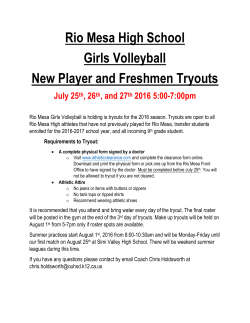 Rio Mesa High School Girls Volleyball New Player and Freshmen