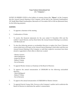 Notice of AGM 09 NOV 2015