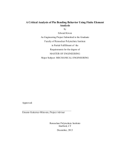 A Critical Analysis of Pin Bending Behavior Using