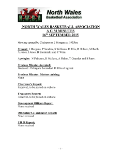 AGM Minutes 2015 - North Wales Basketball Association