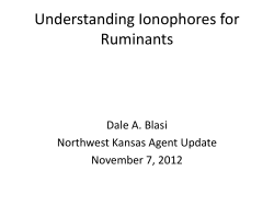 Only ionophore - Kansas State University