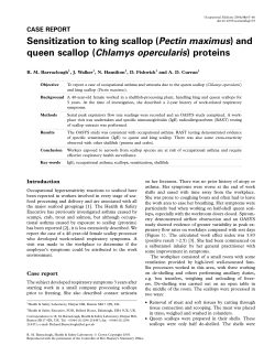 Sensitization to king scallop (Pectin maximus) and queen scallop
