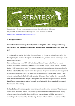 Image text: It`s the way you execute your strategy that makes all the