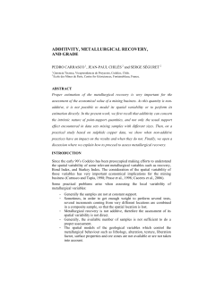 ADDITIVITY, METALLURGICAL RECOVERY, AND GRADE