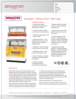 Broaster &reg; Perfect Hold&trade; Deli Case