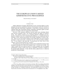 The European Union`s Mixed Administrative Proceedings
