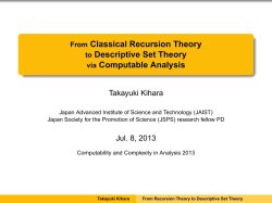 An application of classical recursion theory to descriptive set theory