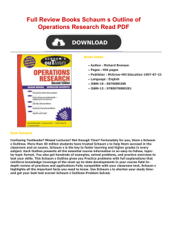 Full Review Books Schaum s Outline of Operations