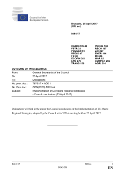 Council conclusions on the implementation of EU macro