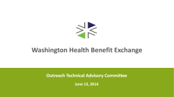 Presentation - Washington Health Benefit Exchange