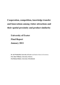 Cooperation, competition, knowledge transfer and Innovations