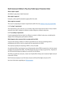 North Somerset Children`s Play Area Public Space Protection Order