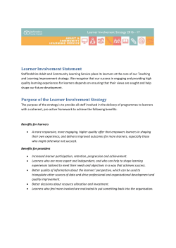 Learner Involvment Strategy 2016-17