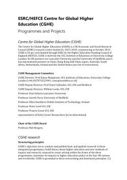 Centre for Global Higher Education (CGHE)