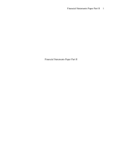 Financial Statements Paper Part II
