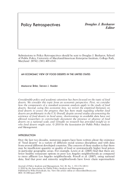 An economic view of food deserts in the united states