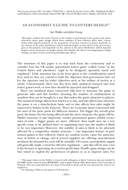 an economist`s guide to lottery designг