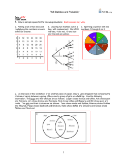 PMI Statistics and Probability NJCTL.org Sets