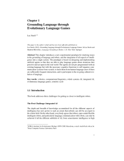 Grounding Language through Evolutionary Language Games