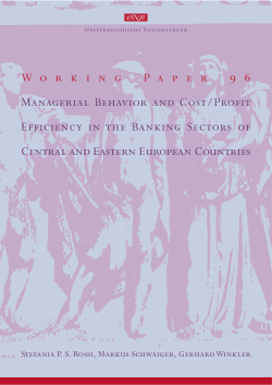 Managerial Behavior and Cost/Profit Efficiency in the