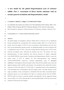 Assessment of direct marine emissions with an oceanic general