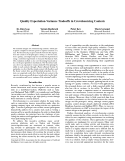 Quality Expectation-Variance Tradeoffs in Crowdsourcing Contests