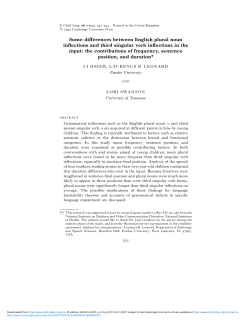 Some differences between English plural noun