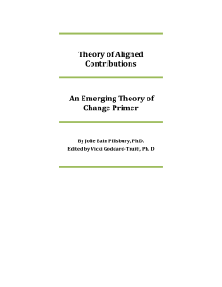 Theory of Aligned Contributions An Emerging Theory of Change