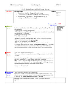 Martin Kassam-Vargas Unit: Energy (4) SPH4U Time Circle
