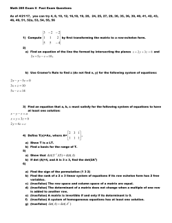 Math 285 Exam II 10-29-02 12:00 pm * 1:30 pm Show All Work