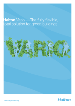 Halton Vario &mdash; The fully flexible, total solution for green buildings