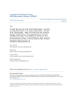 the roles of intrinsic and extrinsic motivation and perceived