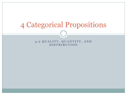 4.2 Categorical Propositions
