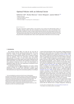 Optimal Policies with an Informal Sector