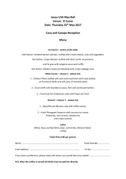 Javea U3A May Ball Venue: El Canor Date: Thursday 25th May