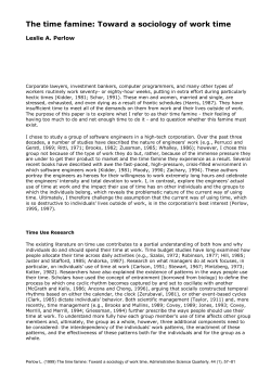 The time famine - Interruptions in Human