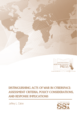 Distinguishing Acts of War in Cyberspace
