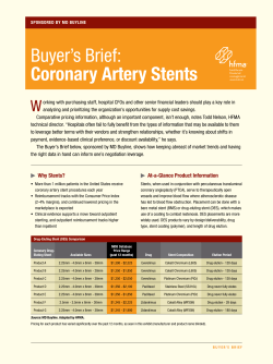 Buyer`s Brief: Coronary Artery Stents