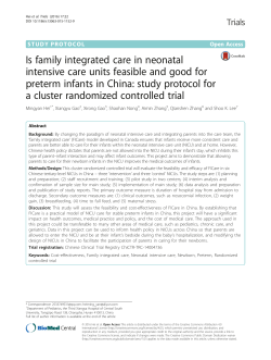 Is family integrated care in neonatal intensive care units feasible and