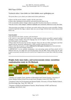 Height, body mass index, and socioeconomic status