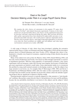 Deal or No Deal? Decision Making under Risk in a Large
