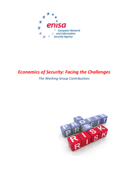 Economics of Security: Facing the Challenges - Enisa