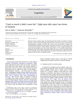 Eight-year-olds reject two forms of inequity