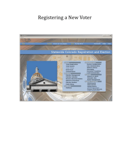 SCORE Registering a New Voter - City and County of Broomfield