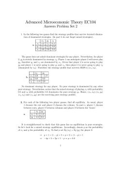 Advanced Microeconomic Theory EC104